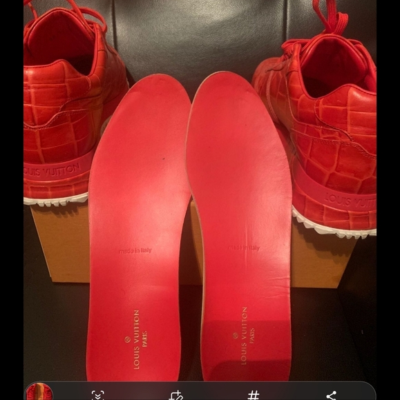 Authentic Louis Vuitton Calf Skin Crocodile Embossed Runaway Sneakers - Picture 5 of 13